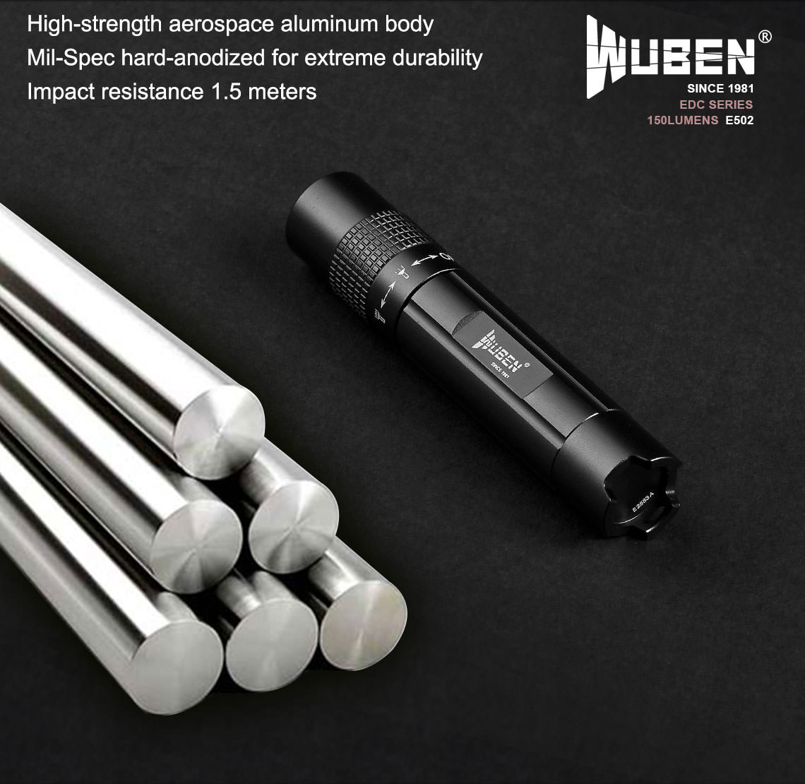 wuben e502 edc flashlight
