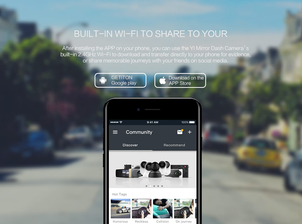 yi mirror dash camera online