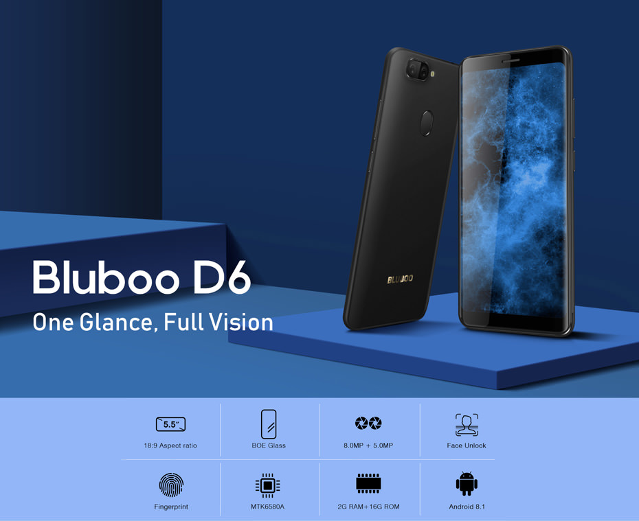 bluboo d6 smartphone