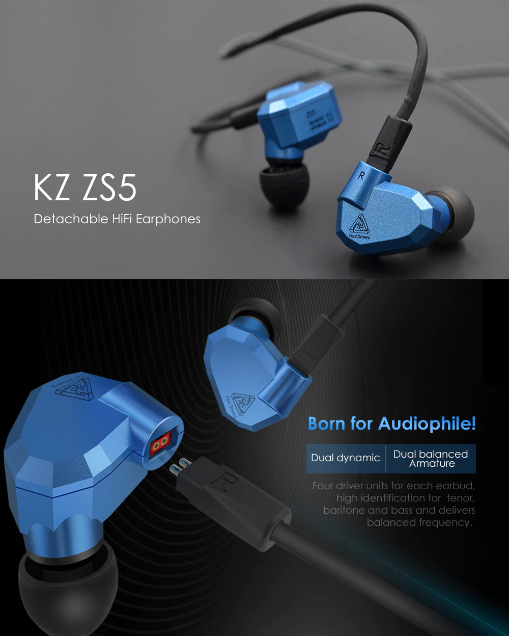 kz zs5 earphones