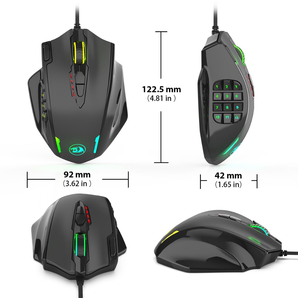 redragon m908 wired mouse