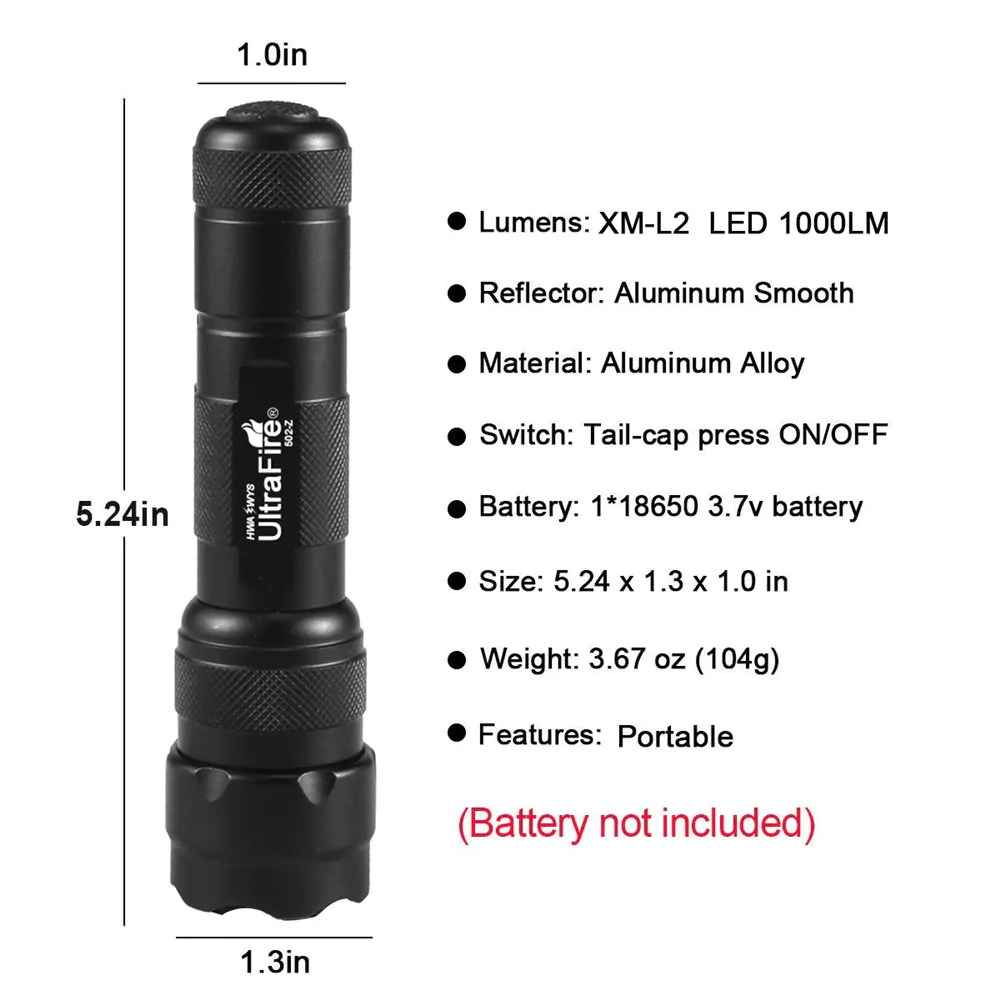 ultrafire 502z led flashlight