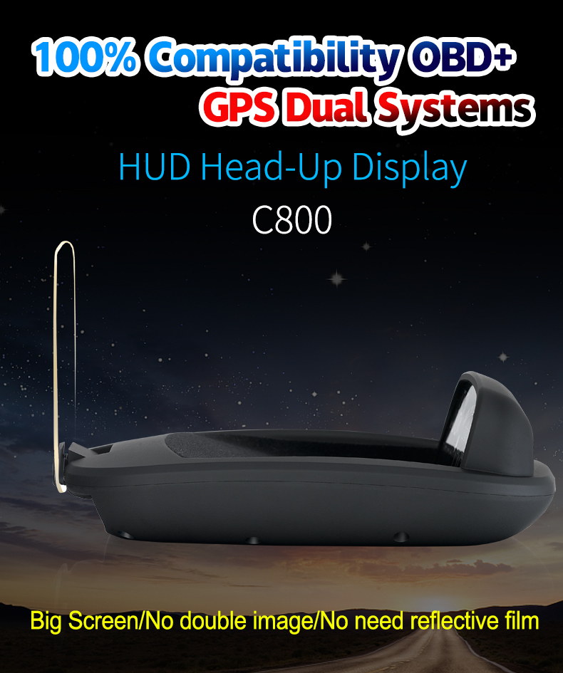 c800 car hud head up display