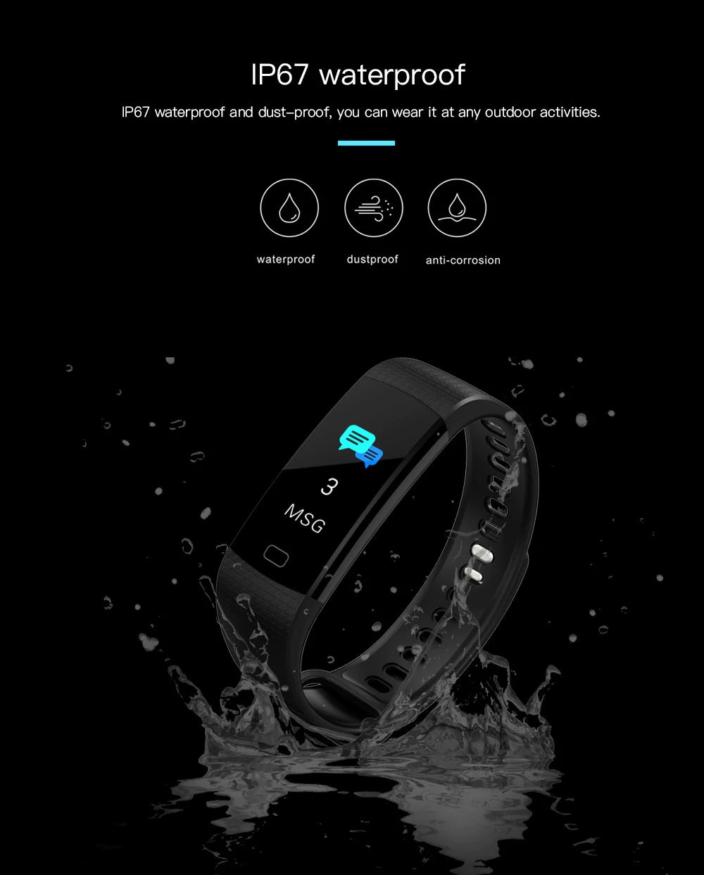 y5 waterproof smart wristband