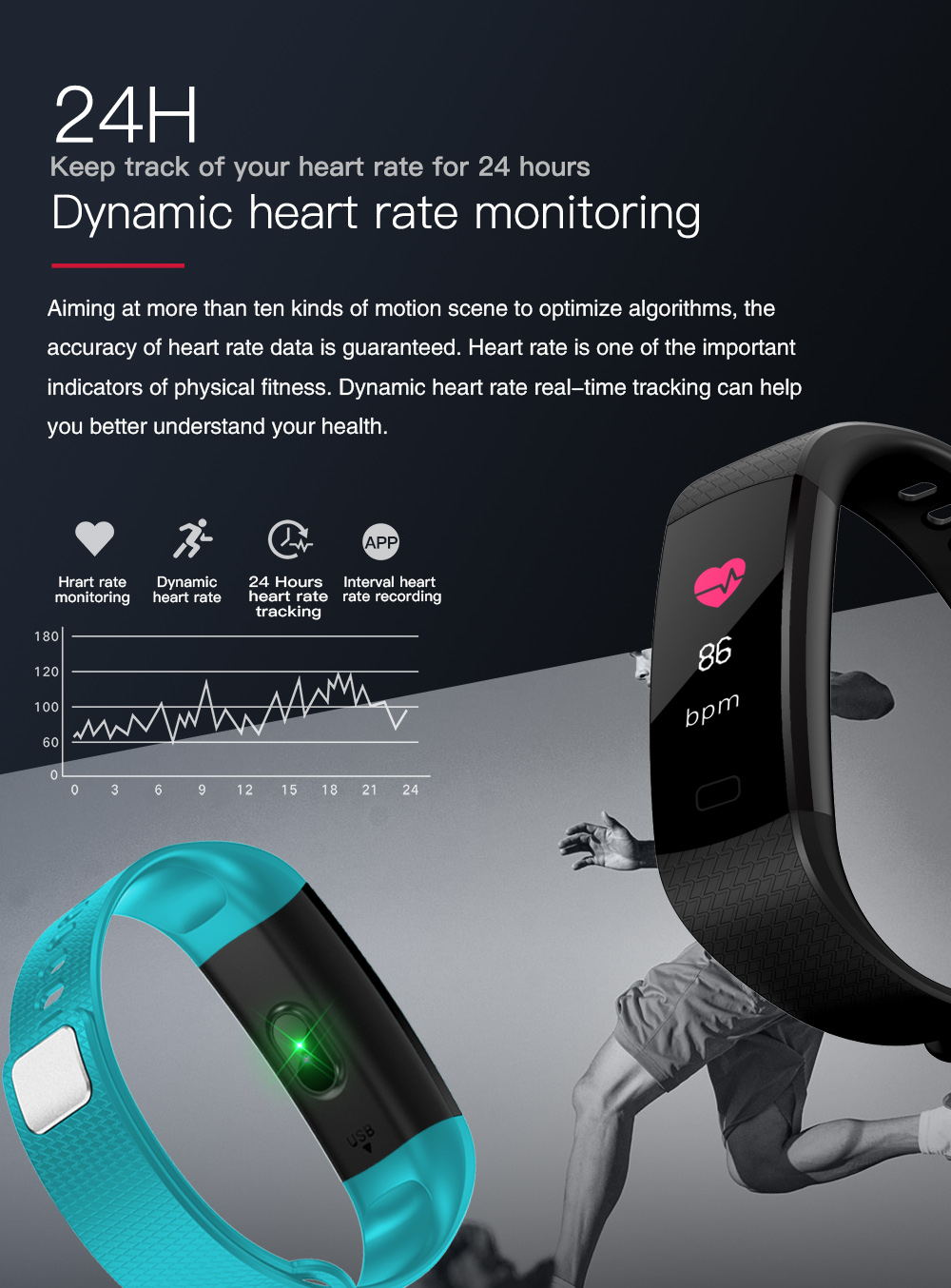 y5 smart bluetooth wristband for sale