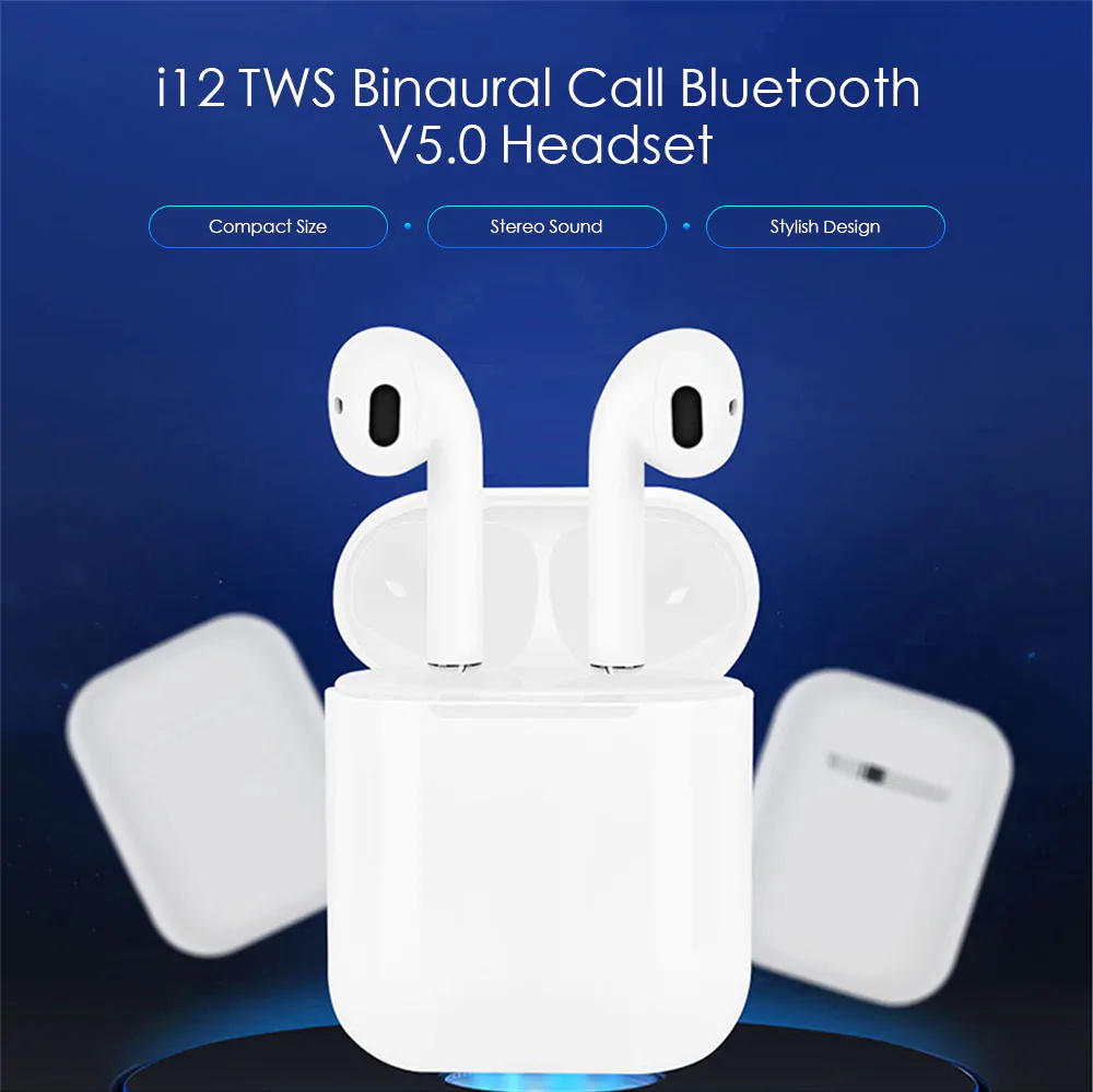 i12 tws bluetooth touch earphones