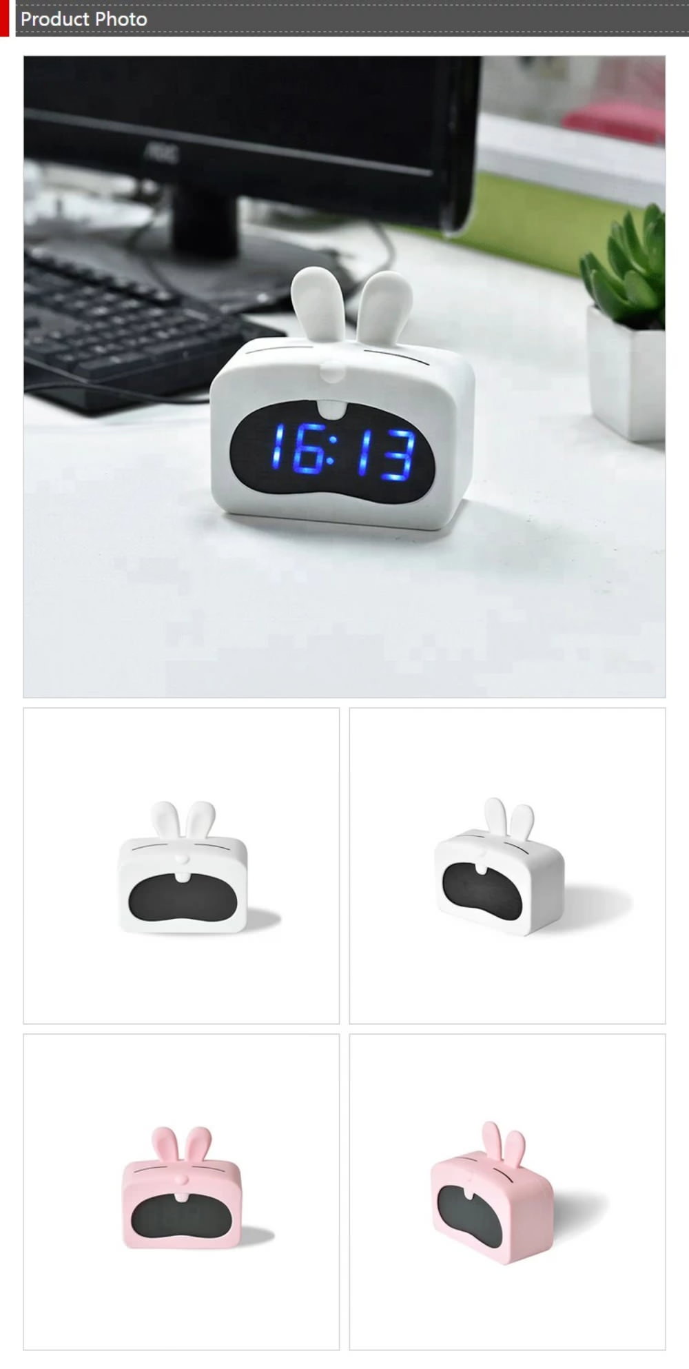 rabbit shape alarm clock