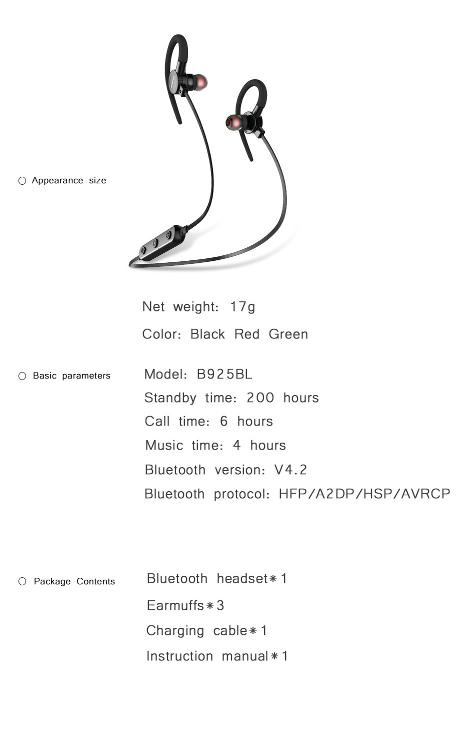awei b925bl bluetooth earphone online