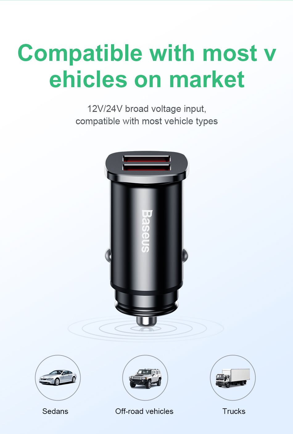 baseus 30w quick charge car charger