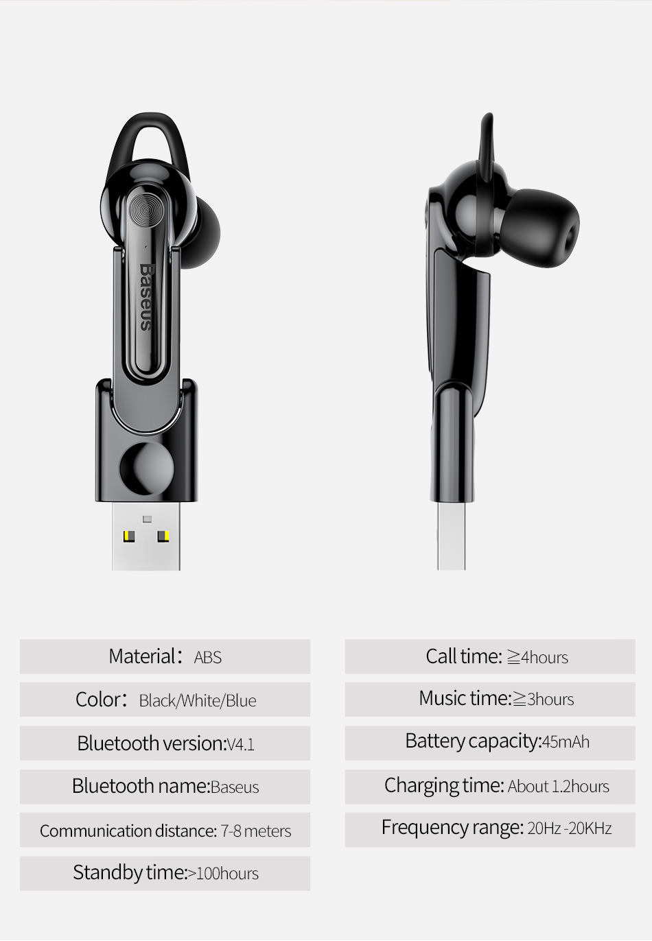 2018 baseus bluetooth earphone