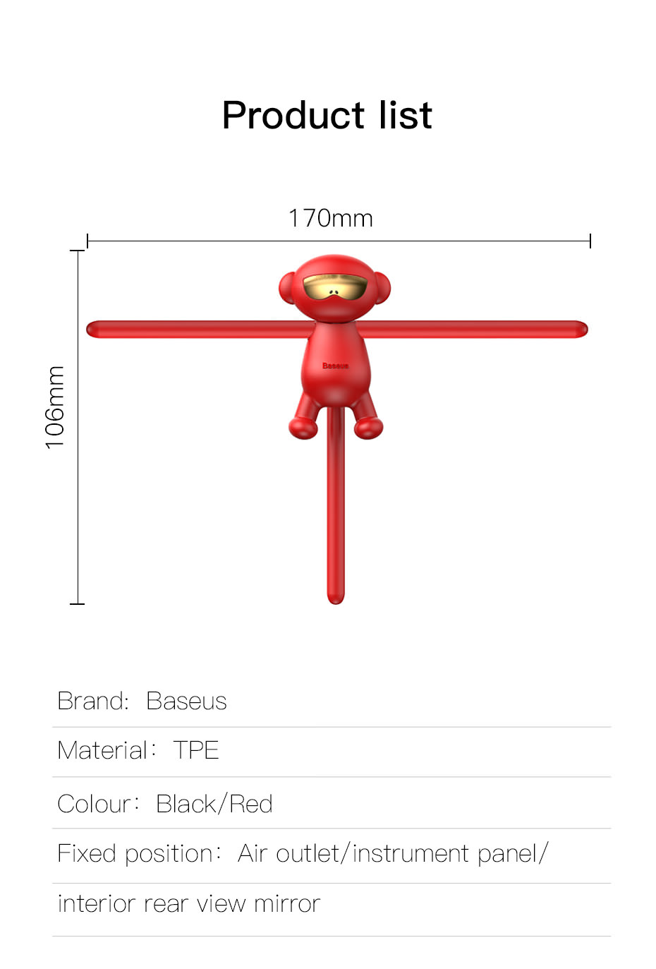 buy baseus monkey-shaped car mount holder