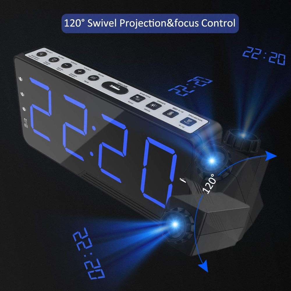 fm projection alarm clock radio