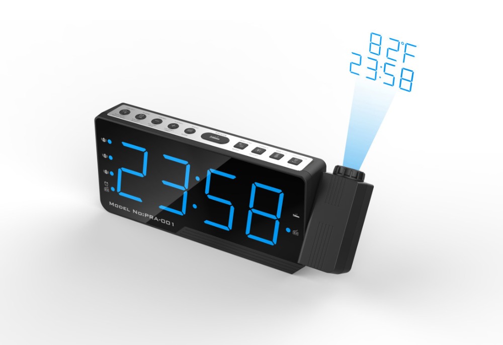 radio clock alarm with projaction