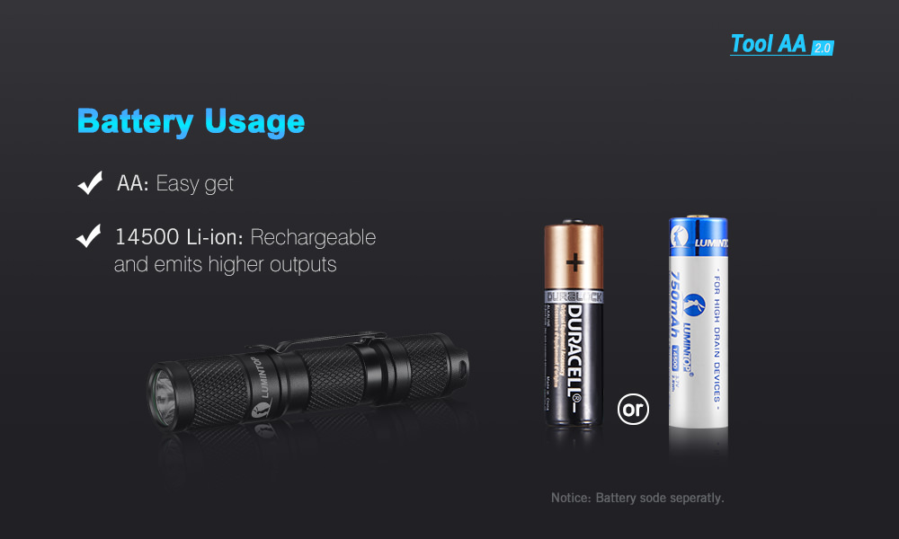 tool aa 2.0 led flashlight