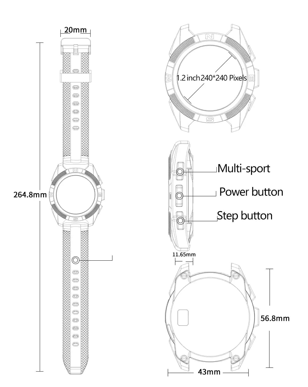 2018 microwear sports smartwatch