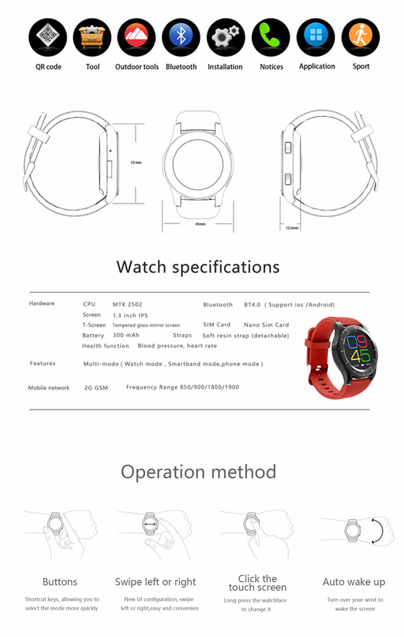 cheap no.1 g8 smartwatch