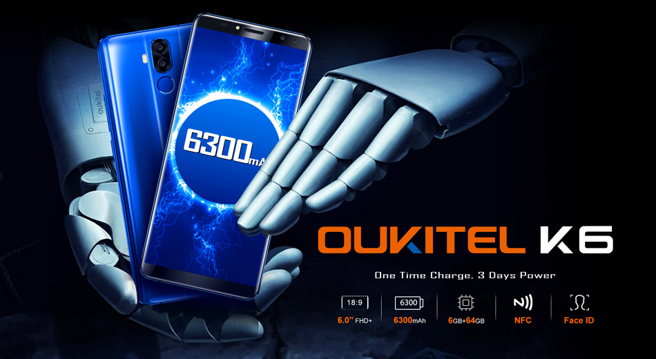 oukitel k6 4g smartphone