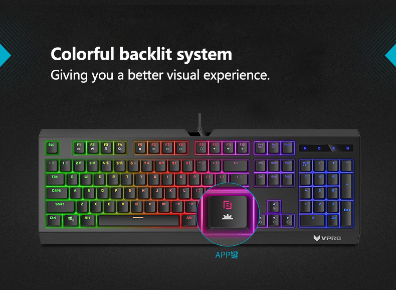 rapoo v52s gaming keyboard