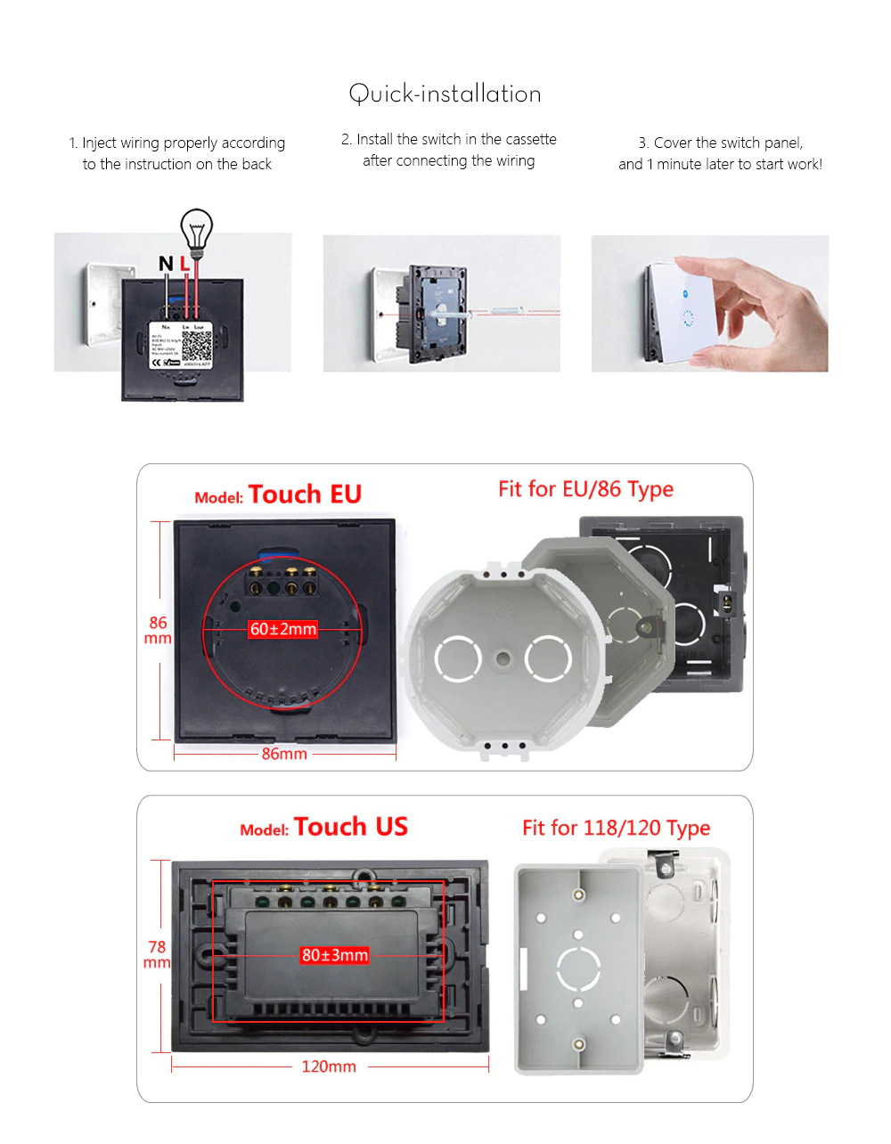 sonoff touch smart wall switch