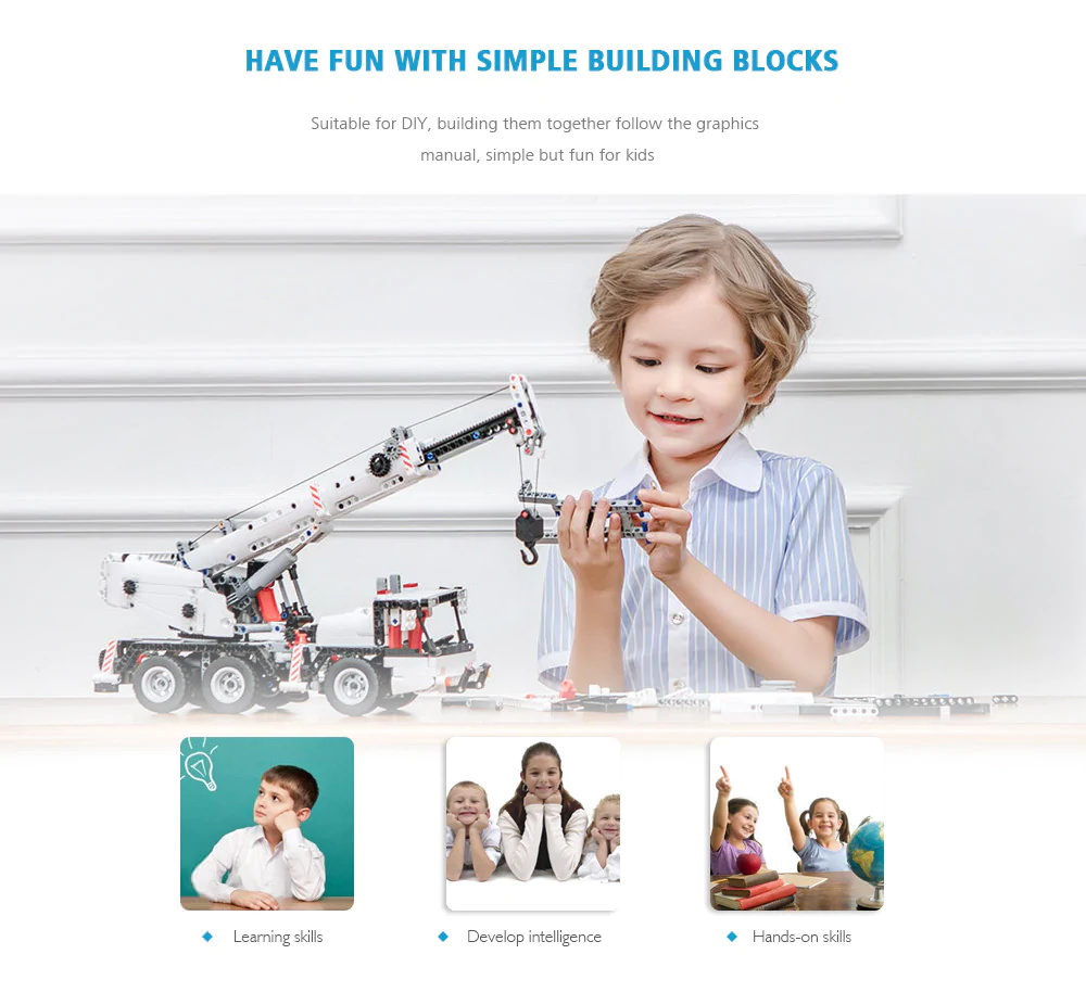 mitu engineering crane building blocks toys