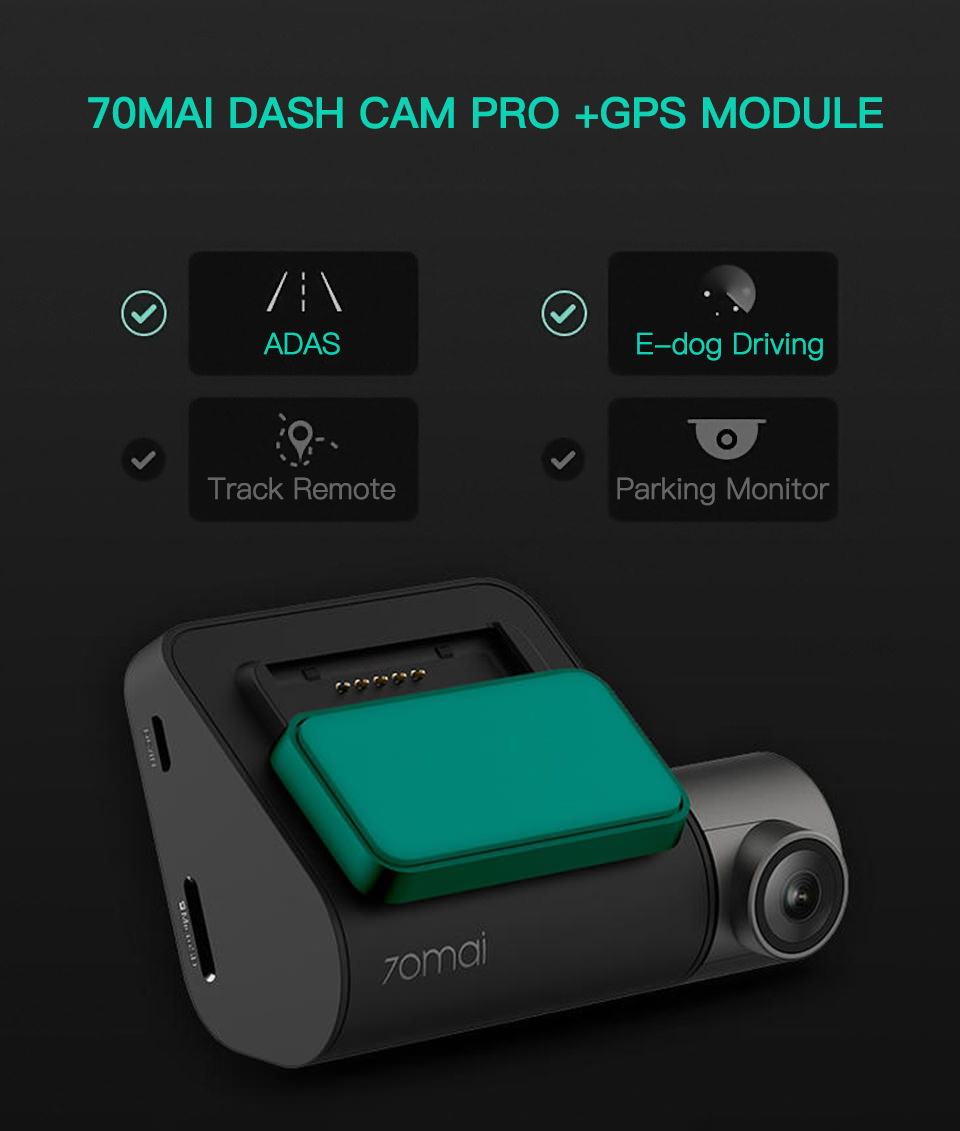 Xiaomi 70mai Dash Cam Pro with GPS Module at Great Prices Online | GearVita