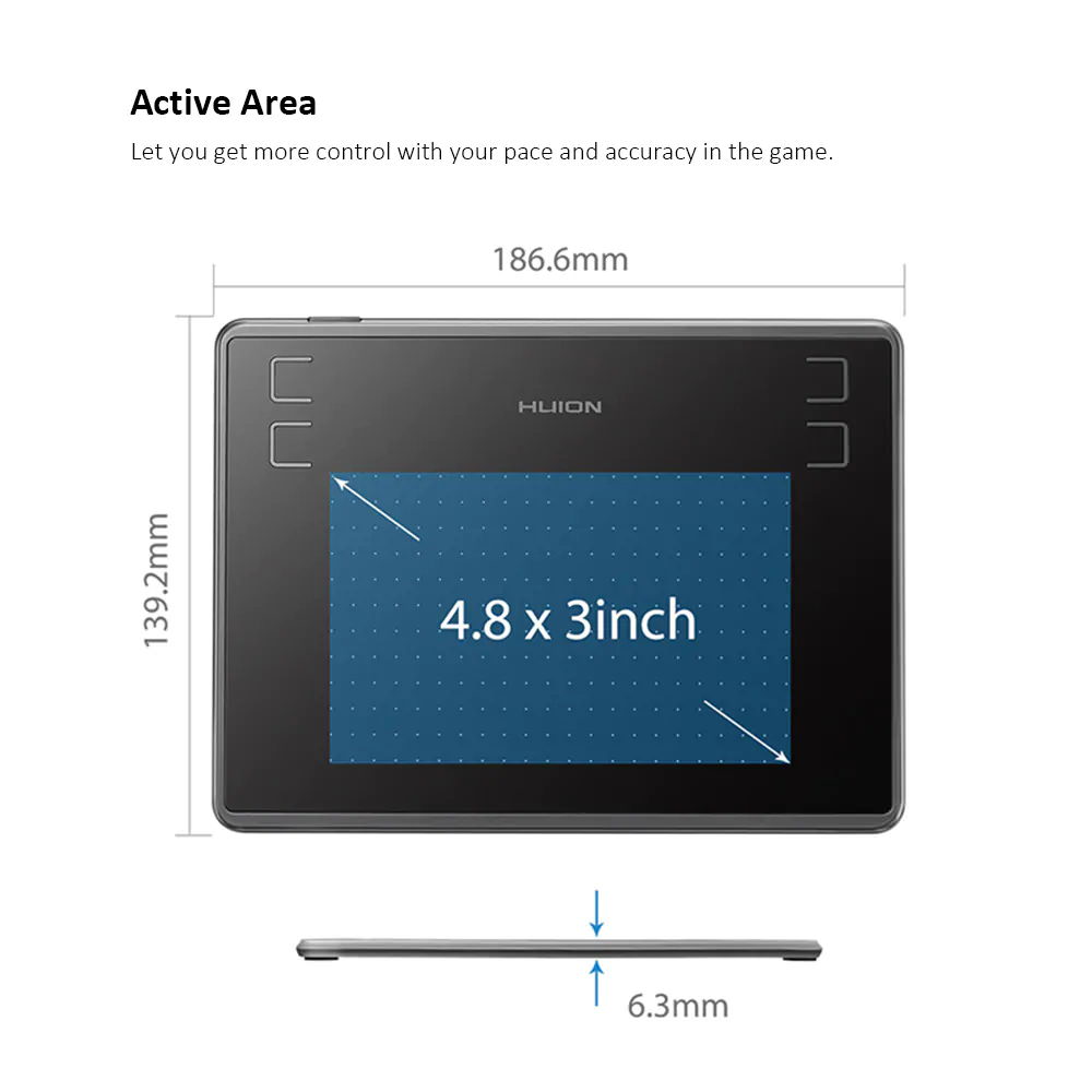 cheap huion h430p digital tablet