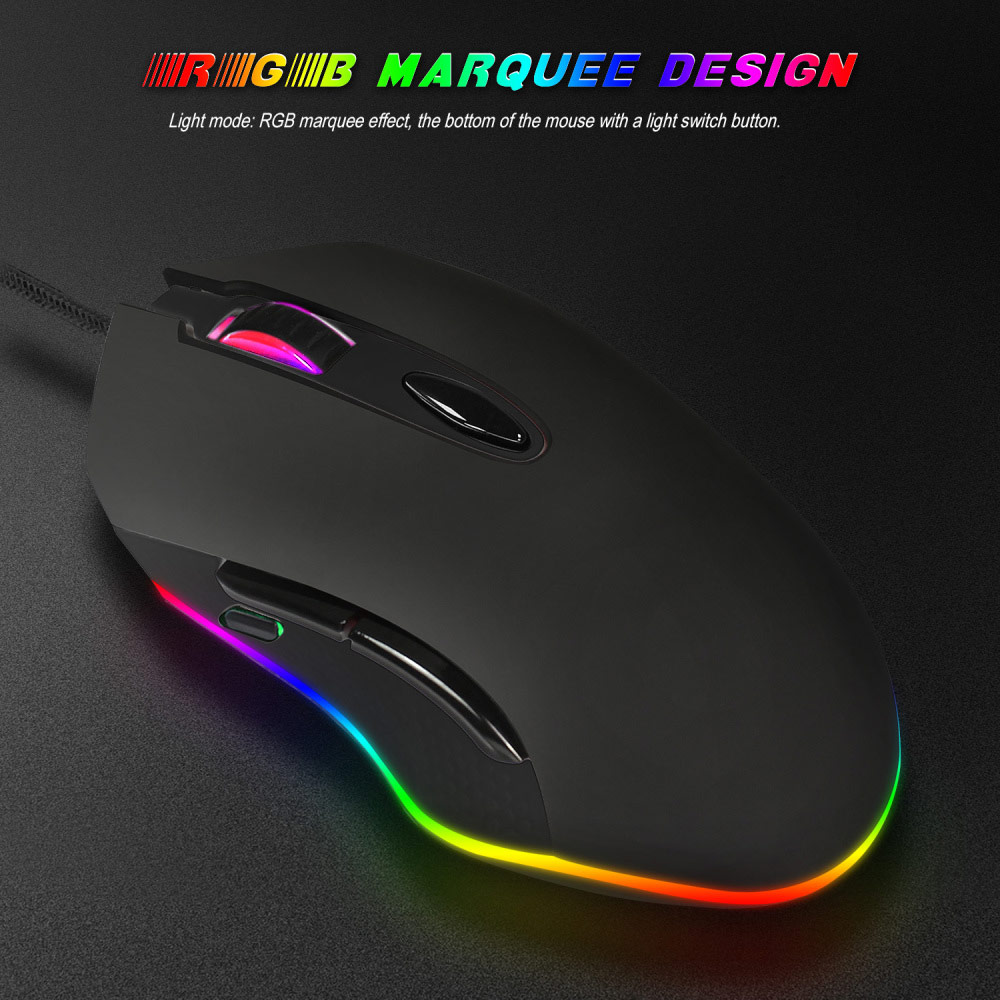 hxsj s500 rgb backlit gaming mouse