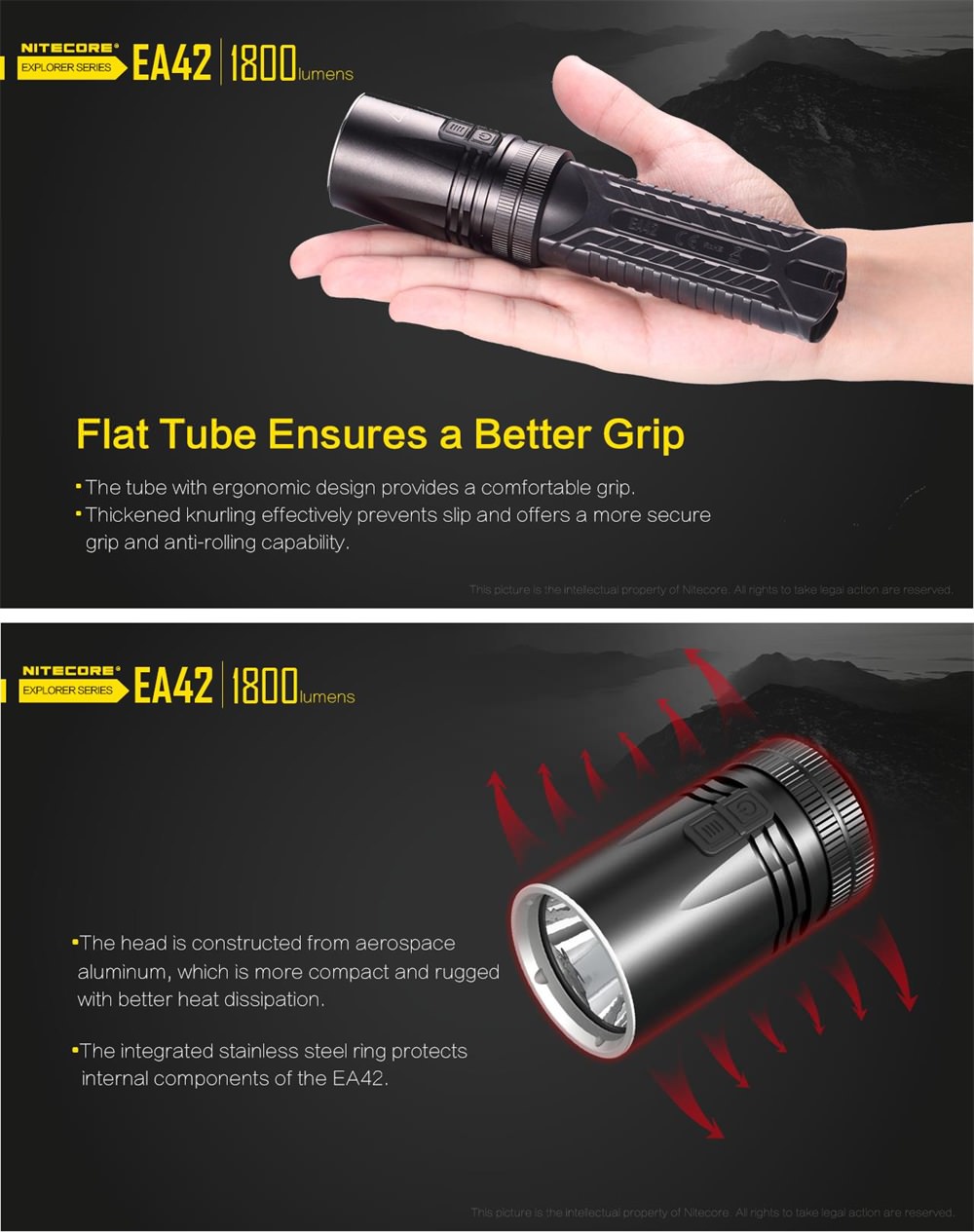 cheap nitecore ea42 led flashlight