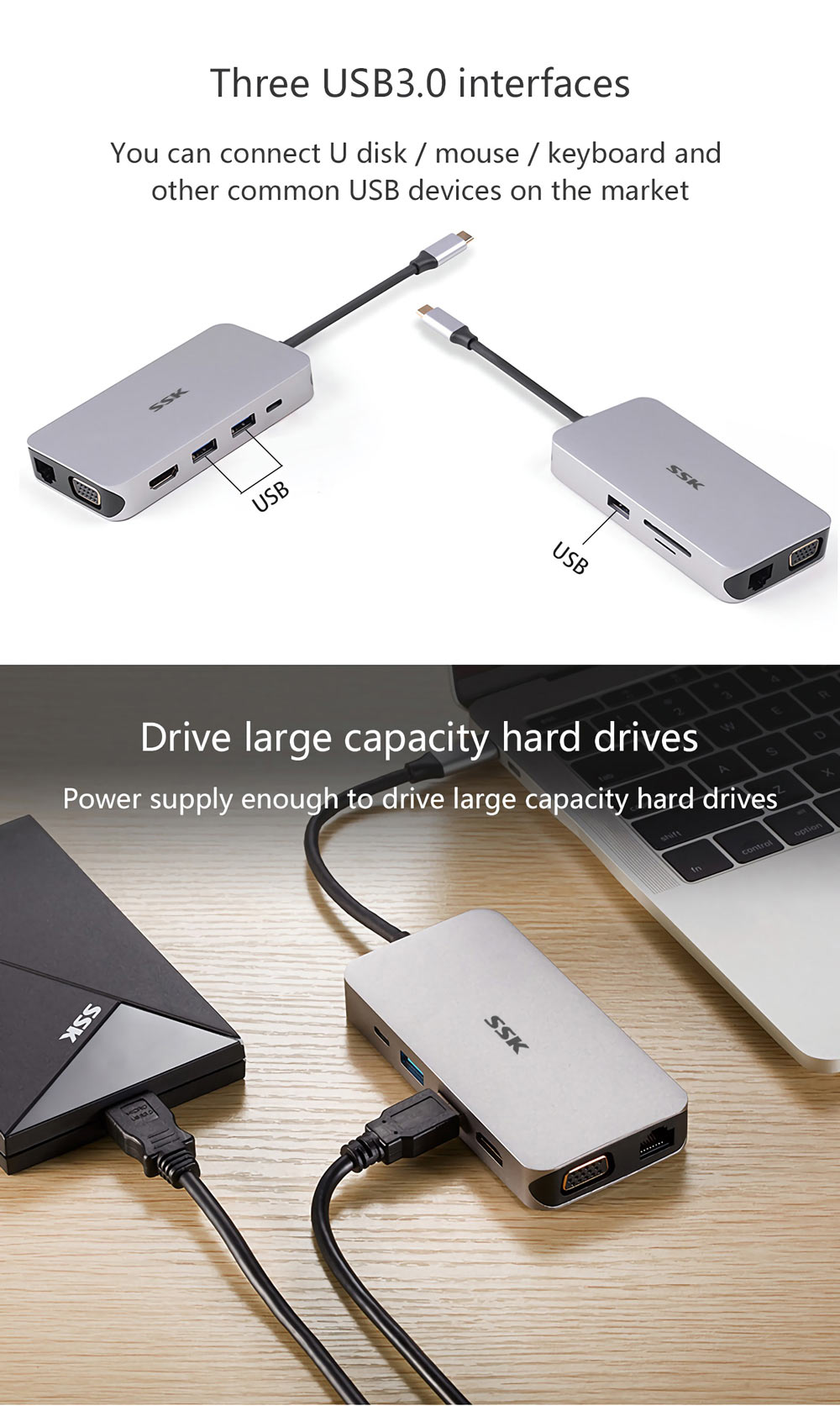 ssk shu-c520 10-in-1 hub