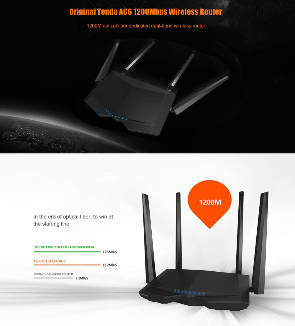 tenda ac6 1200mbps router