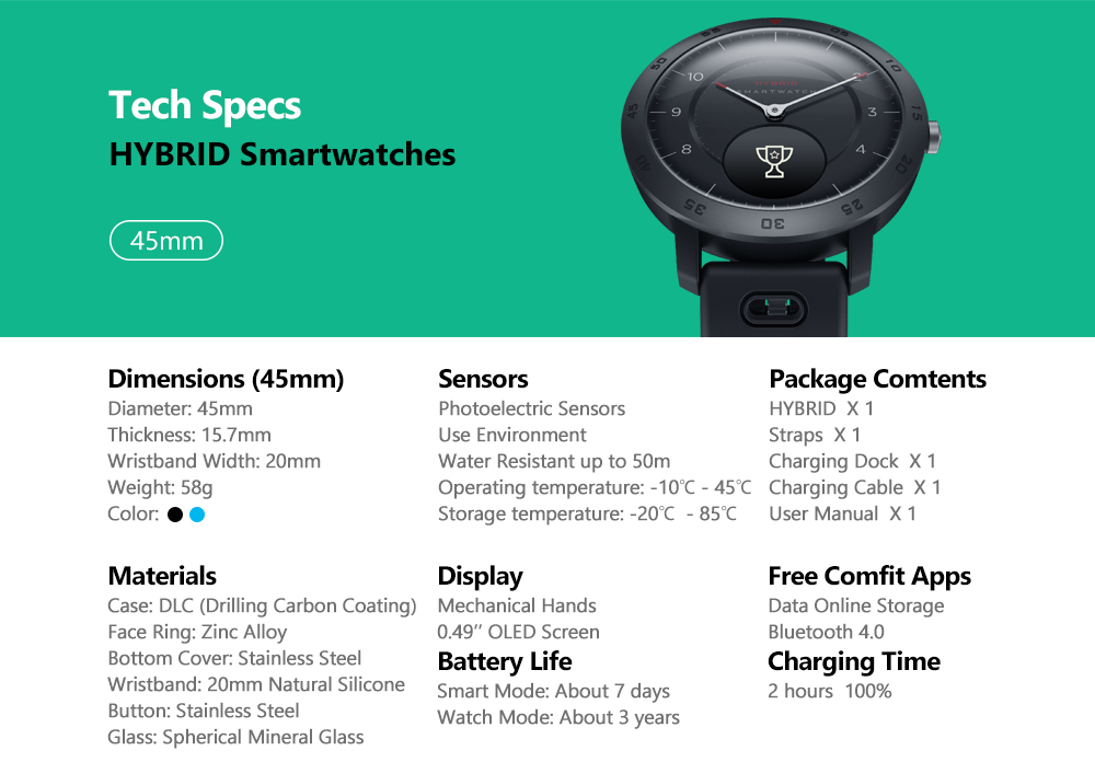 zeblaze hybrid dual Modes smartwatch 2019