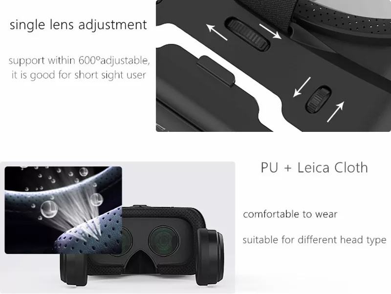 vr shinecon 6.0 g04e virtual reality glasses