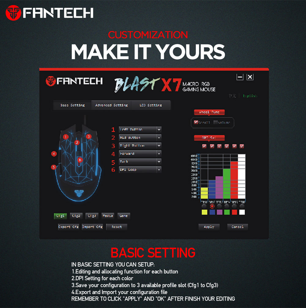 fantech x7 gaming mouse