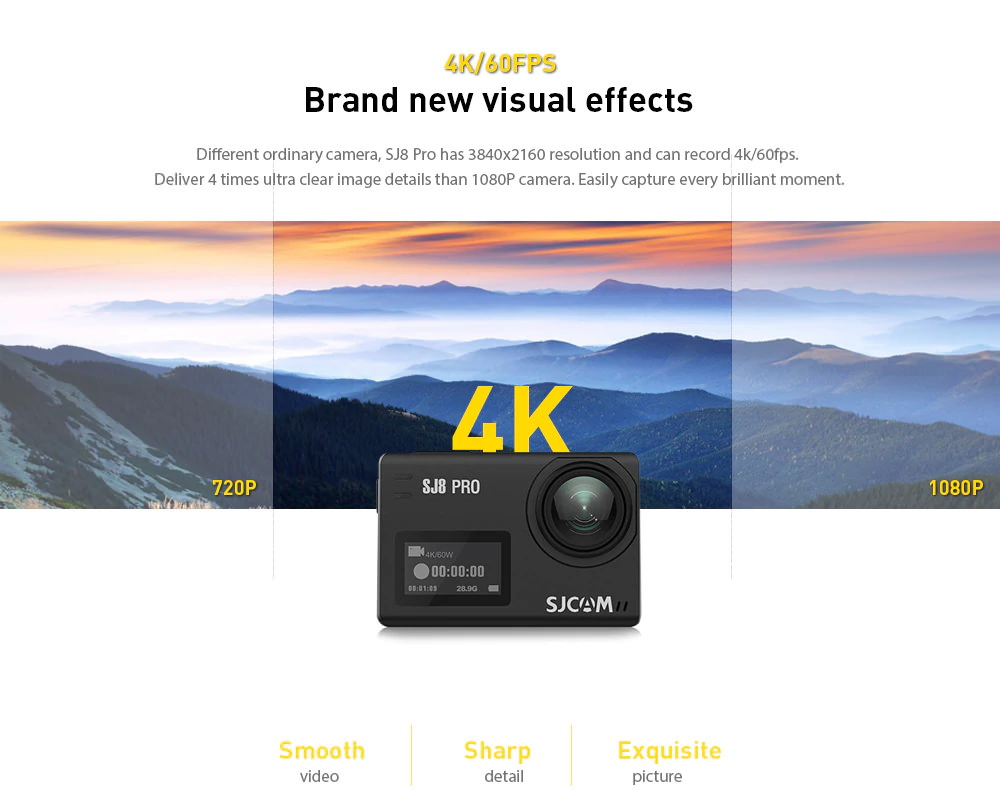 new sjcam sj8 pro action camera set