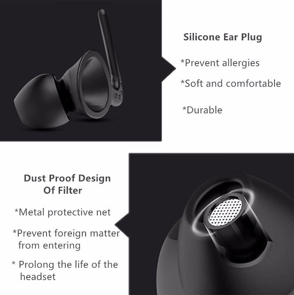 buy syllable d900 mini double-ear wireless bluetooth headset