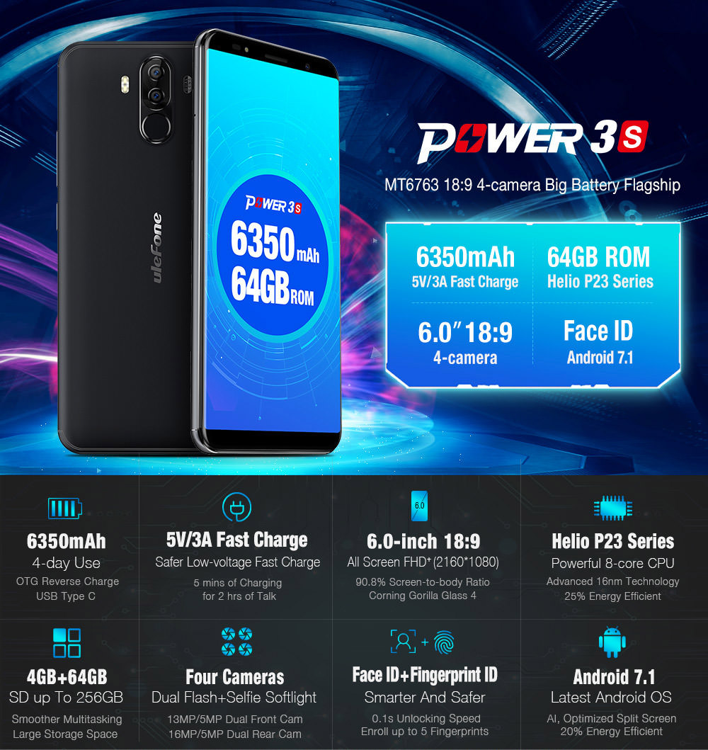 ulefone power 3s smartphone