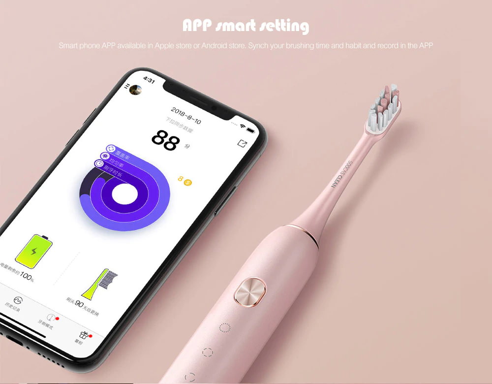 2019 xiaomi soocas x3 sonic electric smart toothbrush