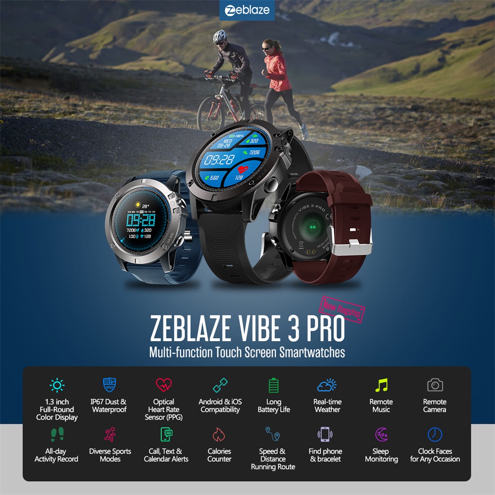 zeblaze vibe 3 pro bluetooth smartwatch