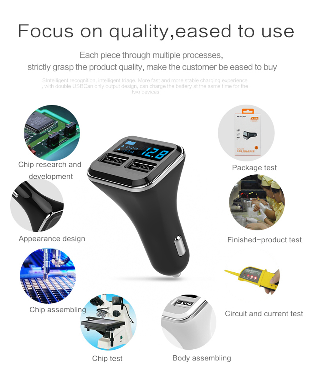 QCY C1 Intelligent Output Dual USB Car Charger