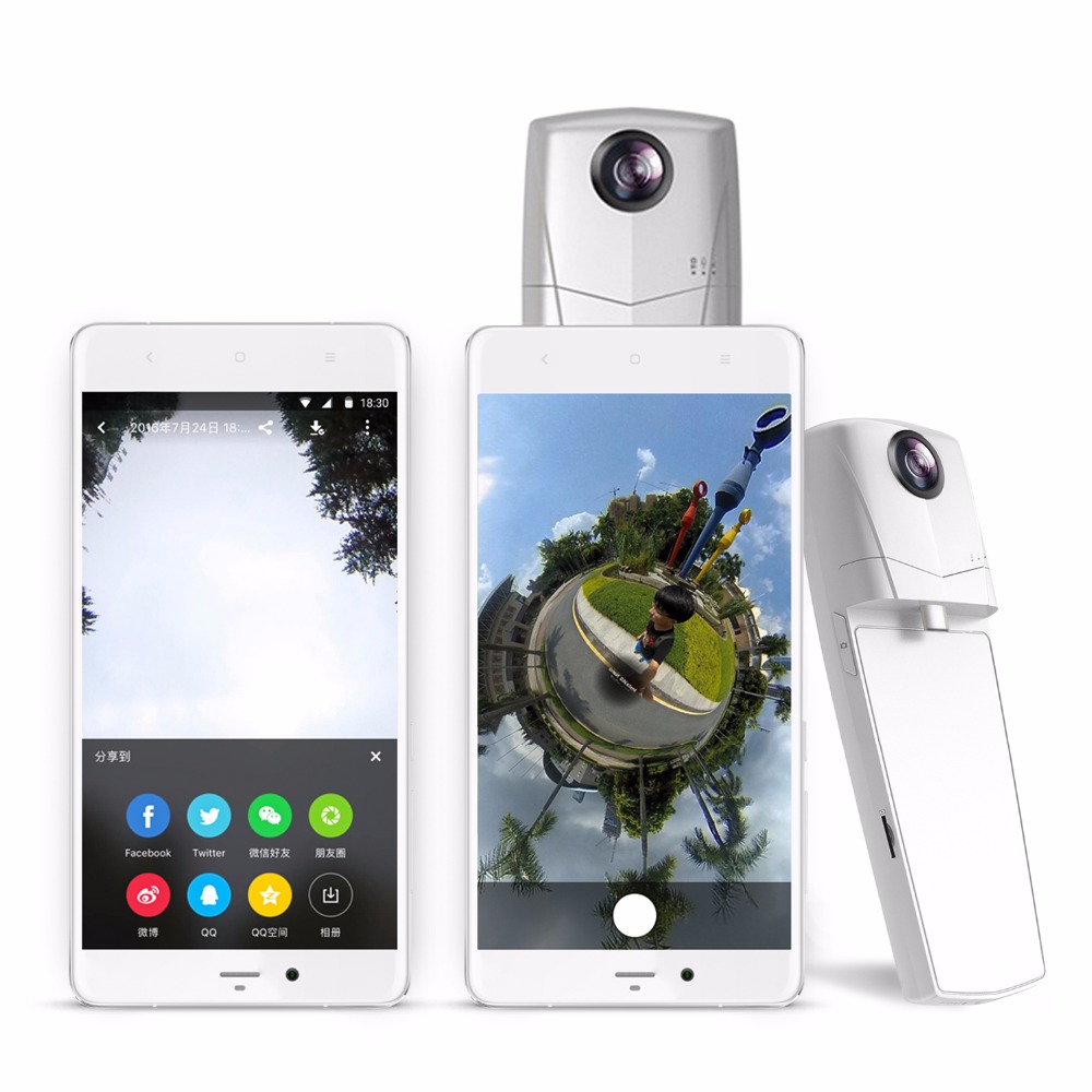 JZZH Hi720 Dual Wide-angle Fish-eye Lens for IPhone and Android Phone