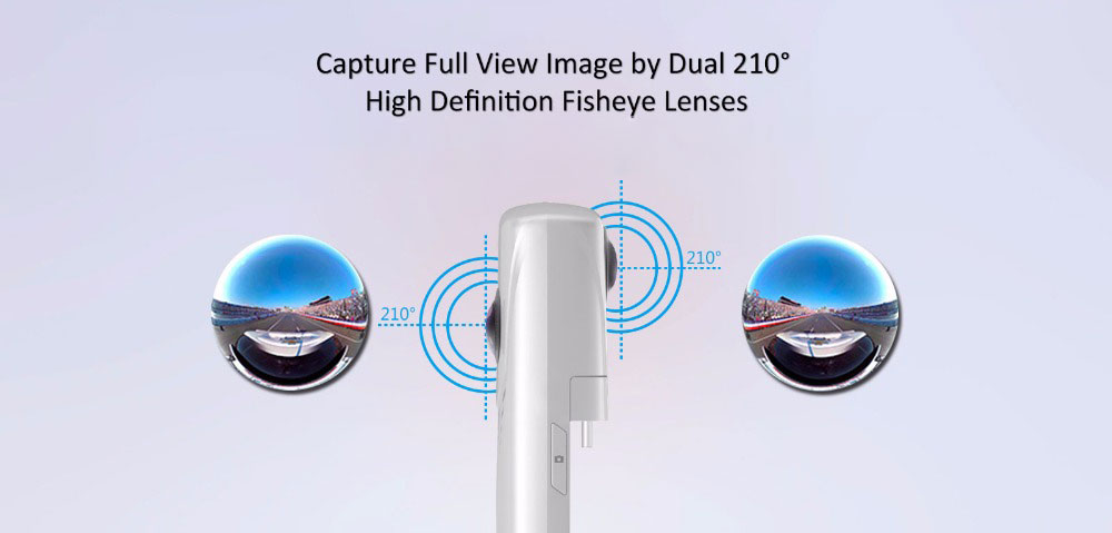 JZZH Hi720 Dual Wide-angle Fish-eye Lens for IPhone and Android Phone