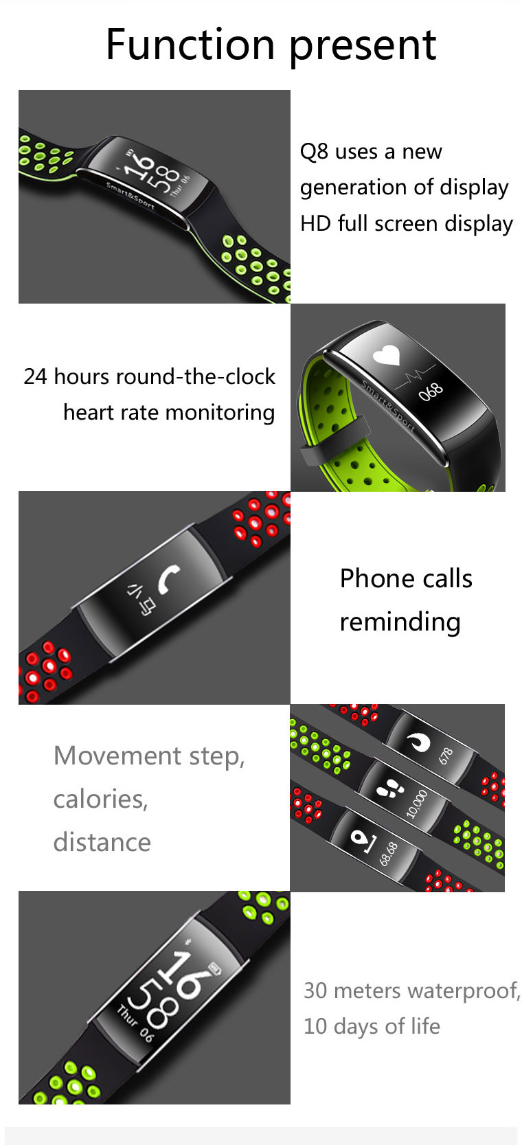 lemfo q8 smart wristband