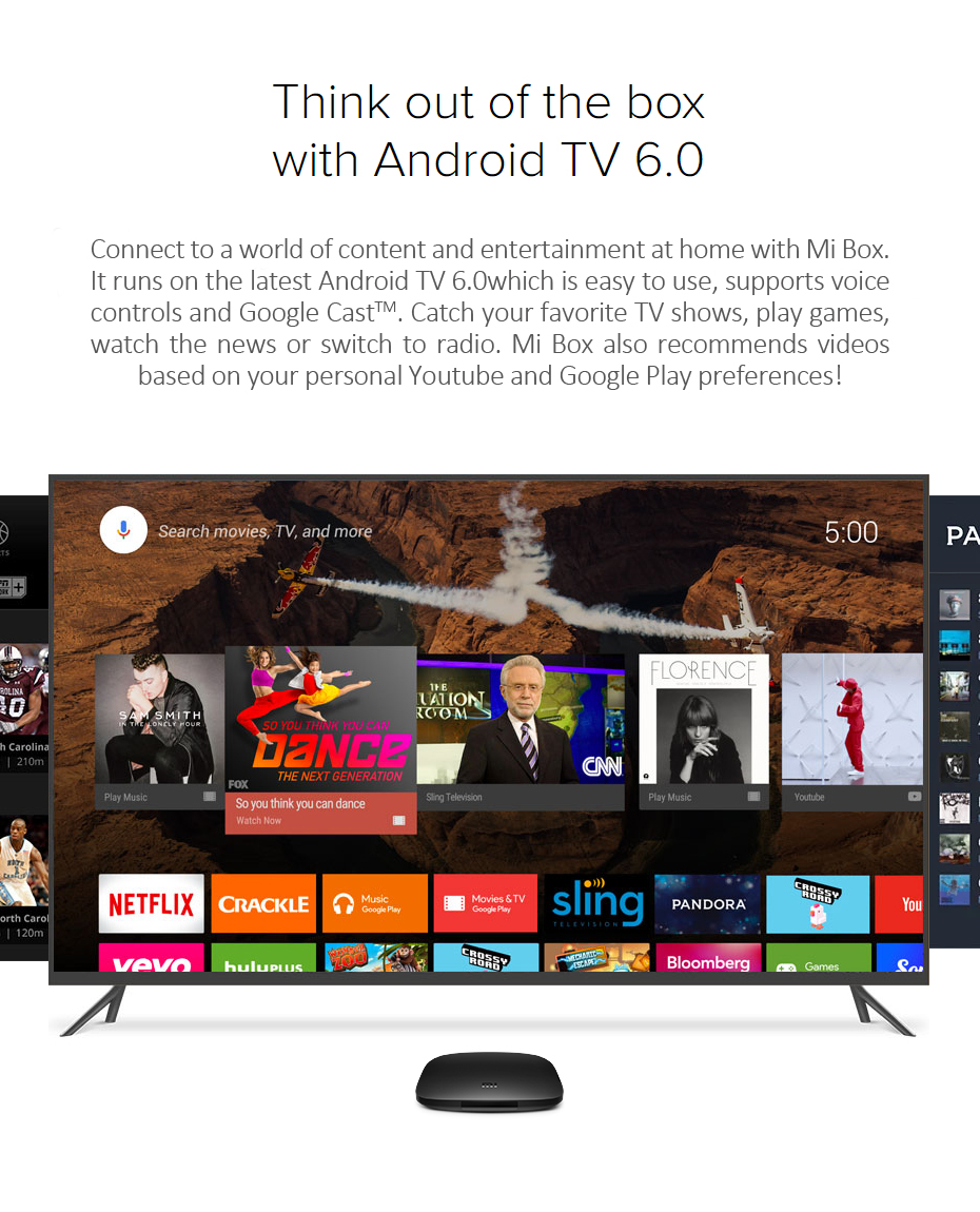 Xiaomi MI 4K TV Box 3 Android 6.0 Intelligent Quad Core HDR Video Set-top 