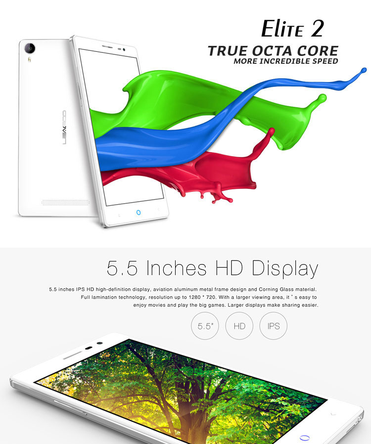 LEAGOO Elite 2 3G Smartphone 5.5 Inch Dual SIM Android 4.4 Octa Core Phablet