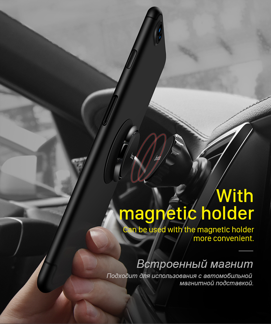 HOCO PH1 Universal Metal Ring Stand 360 Degree Rotation Magnetic Car Holder