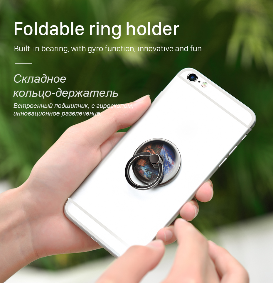 HOCO PH4 Spinner Gyros Finger Ring Bracket 360 Degree Rotation Metal Phone Stand
