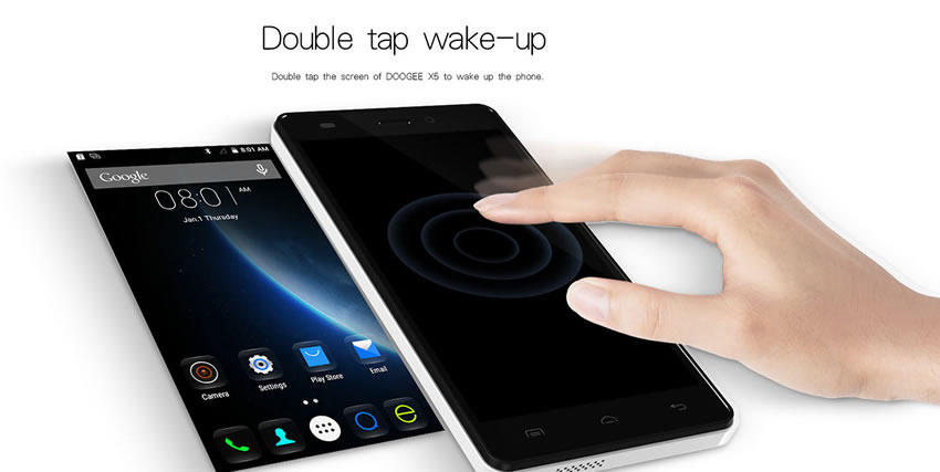DOOGEE X5 3G Smartphone 5.0 Inch Android 5.1 Quad Core Dual Sim