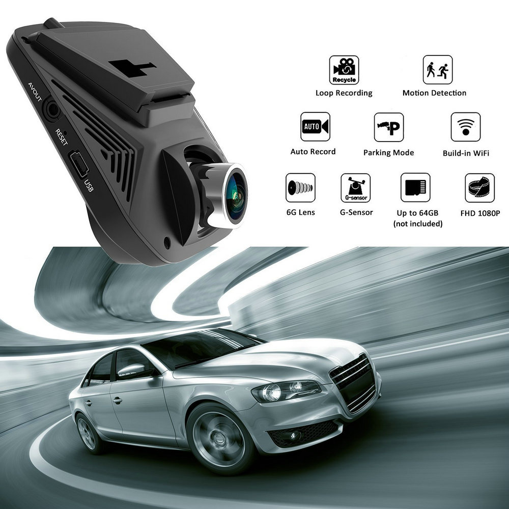 Azdome A305 WiFi 170° Car DVR 1080P Full HD Night Vision Dash Cam