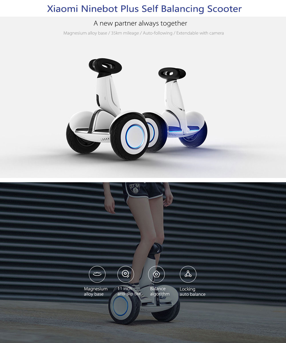 Xiaomi Ninebot Plus 11 Inch Electric Bluetooth Self Balancing Scooter