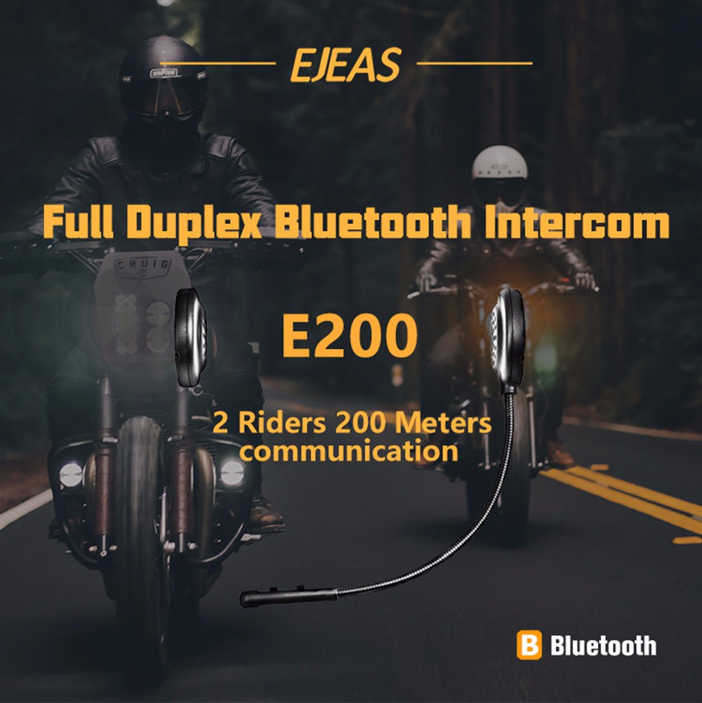EJEAS E6 Motorcycle Helmet Interphone Bluetooth Waterproof Intercom Headset